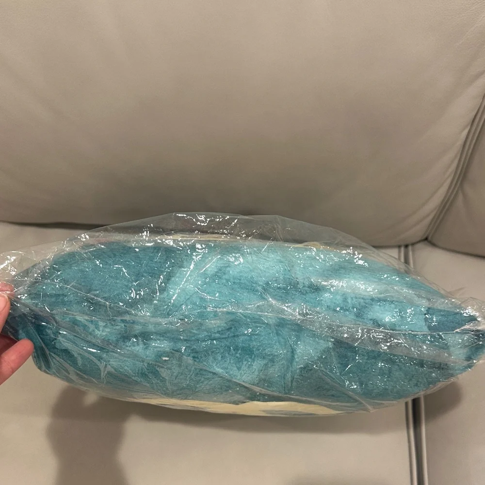CC Chic Gold and Blue Accent Pillow